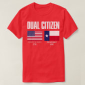 二重市民テキサス州独立戦争自由ヴィンタグ Tシャツ (デザイン正面)