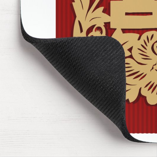 二重幸福および花との中国のな結婚式 マウスパッド (コーナー)