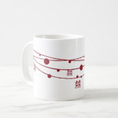 二重幸福のランタンの東洋の結婚式のマグ コーヒーマグカップ (正面左)