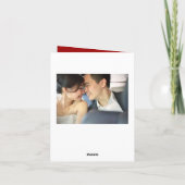 二重幸福の中国のな結婚式のサンキューカード サンキューカード (裏面)