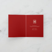 二重幸福の中国のな結婚式のサンキューカード サンキューカード (内部)