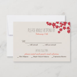 二重幸福の中国のな結婚式招待状- RSVP