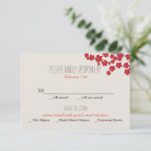 二重幸福の中国のな結婚式招待状- RSVP (スタンド正面)