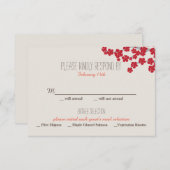 二重幸福の中国のな結婚式招待状- RSVP (正面/裏面)