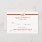 二重幸福の中国のな結婚式招待状- RSVP (正面/裏面)