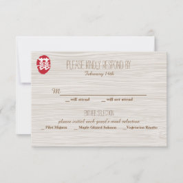 二重幸福の中国のな結婚式招待状- RSVP