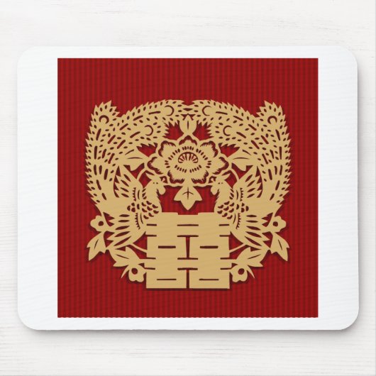 二重幸福の中国のな結婚式 マウスパッド (正面)