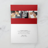 二重幸福の赤い結び目の結婚式のサンキューカード サンキューカード (内部)