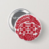 二重幸福フェニックス 缶バッジ (正面&裏面)