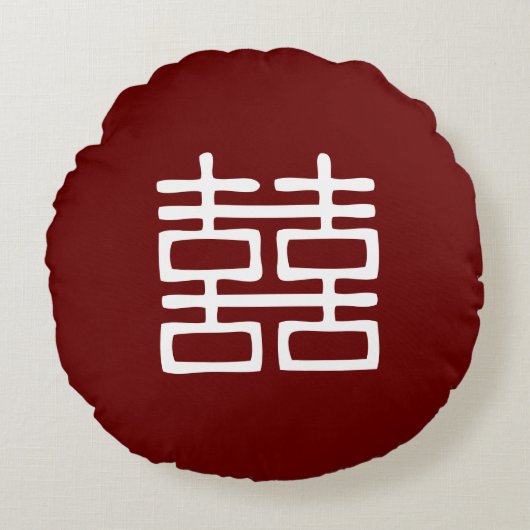 二重幸福ランタンまき枕 ラウンドクッション (正面)