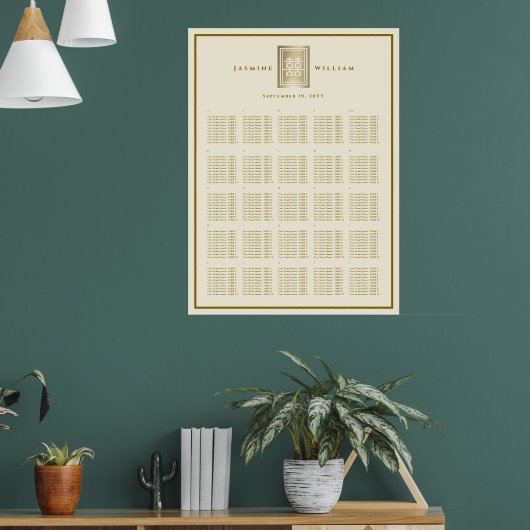 二重幸福中国のの結婚座席表 ポスター (リビング1)