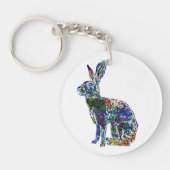 二重幸運なノウサギ|の風水のkeychain キーホルダー (正面)