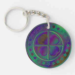 二重幸運な の風水のkeychain キーホルダー
