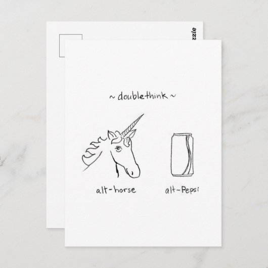 二重思考 ポストカード (正面/裏面)