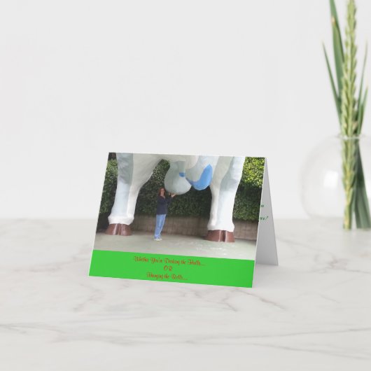 二重意味ユーモアのあるなクリスマスカード シーズンカード (正面)