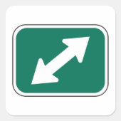 二重方向矢印シール スクエアシール (正面)