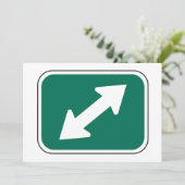 二重方向矢印招待状 招待状 (スタンド正面)