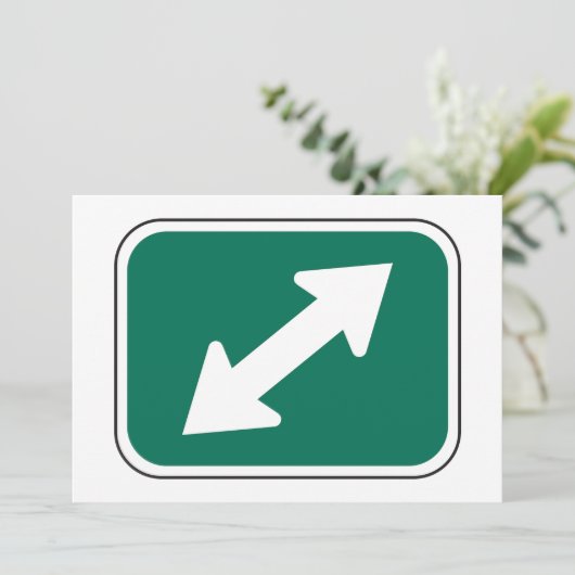 二重方向矢印招待状 招待状 (スタンド正面)