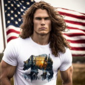 二重暴露を受ける Tシャツ