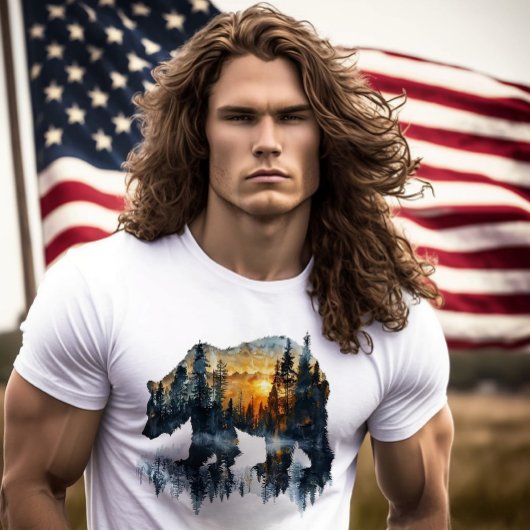 二重暴露を受ける Tシャツ