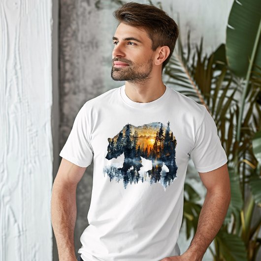 二重暴露を受ける Tシャツ