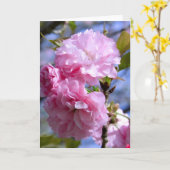 二重桜 カード (黄色い花)