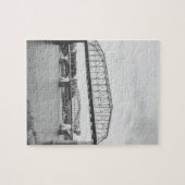 二重橋白黒写真撮影 ジグソーパズル (横)