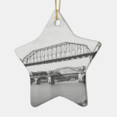 二重橋白黒写真撮影 セラミックオーナメント (左)