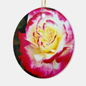 二重歓喜の雑種の茶バラの「Andeli」の白い流れ セラミックオーナメント (左)