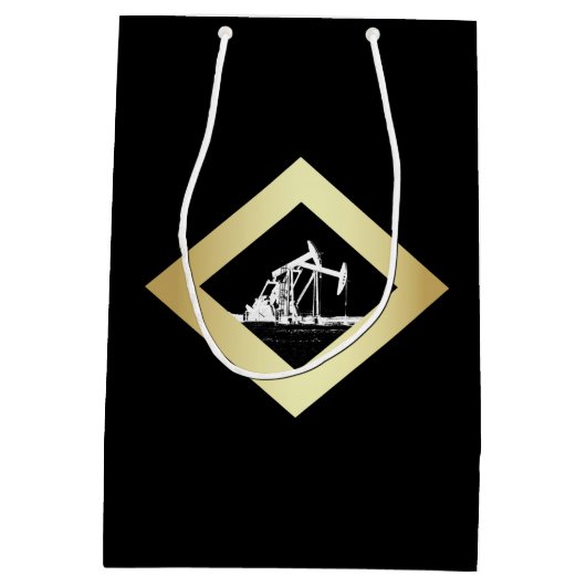 二重油井のポンピングユニット ミディアムペーパーバッグ (裏面)