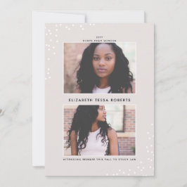 二重点々のある卒業発表 招待状