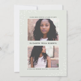 二重点々のある卒業発表 招待状