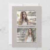 二重点々のある自然卒業発表 招待状 (正面)