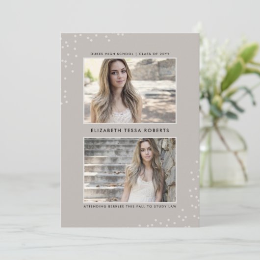 二重点々のある自然卒業発表 招待状 (スタンド正面)