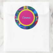 二重点が付いているパーソナライズで色彩の鮮やかな一流のステッカー ラウンドシール (バッグ)