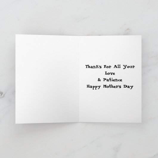 二重犬の挑戦の母の日カード カード (内部)