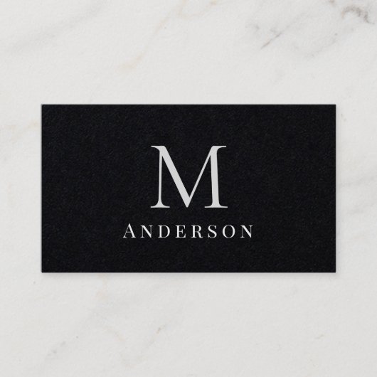 二重男らしパーソナライズされたモノグラム 名刺 (正面)