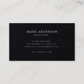 二重男らしパーソナライズされたモノグラム 名刺 (裏面)