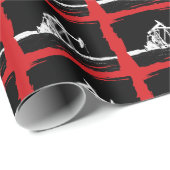 二重白オイルのポンピングユニットのシルエット ラッピングペーパー (ロールコーナー)