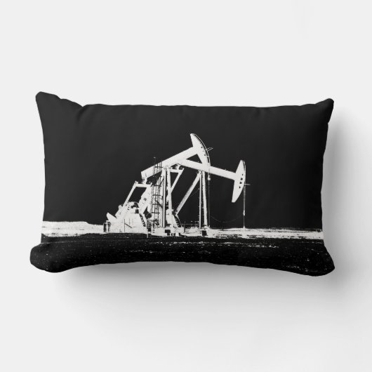二重白オイルのポンピングユニットのシルエット ランバークッション (正面)