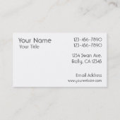 二重白鳥の白黒のカスタムな名刺 名刺 (裏面)