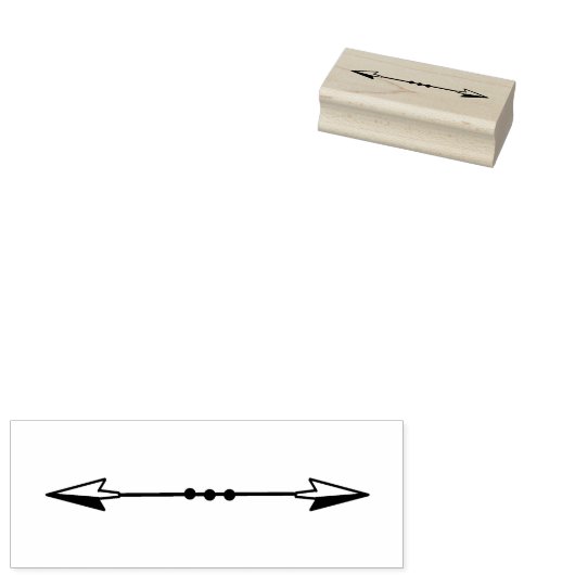 二重矢印文字分周器アートスタンプ ラバースタンプ (押印)