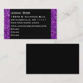 二重紫色のボーダー名刺 名刺 (正面/裏面)