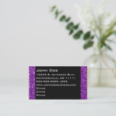 二重紫色のボーダー名刺 名刺 (スタンド正面)