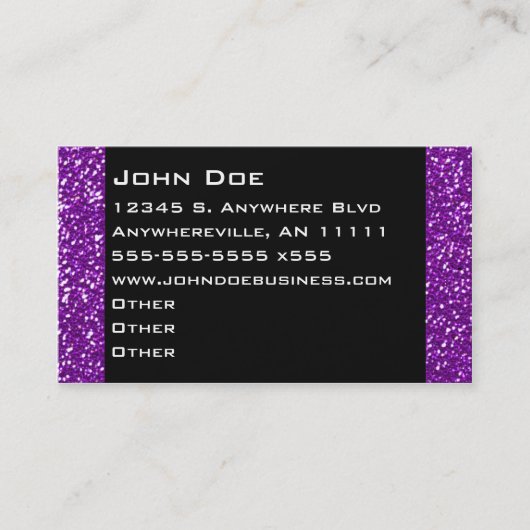 二重紫色のボーダー名刺 名刺 (正面)