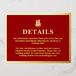 二重結婚中国の幸福ハート詳細 箔シーズンポストカード