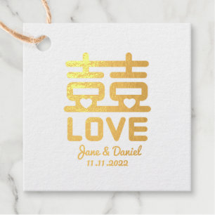 二重結婚幸福の箔 フェイバータグ