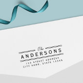 二重線エレガントファミリ名差出人住所 セルフインキングスタンプ