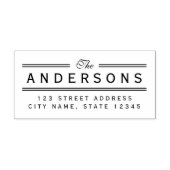 二重線エレガントファミリ名差出人住所 セルフインキングスタンプ (デザイン)