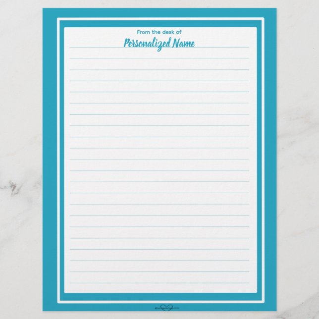 二重線フレーム（青） レターヘッド (正面)